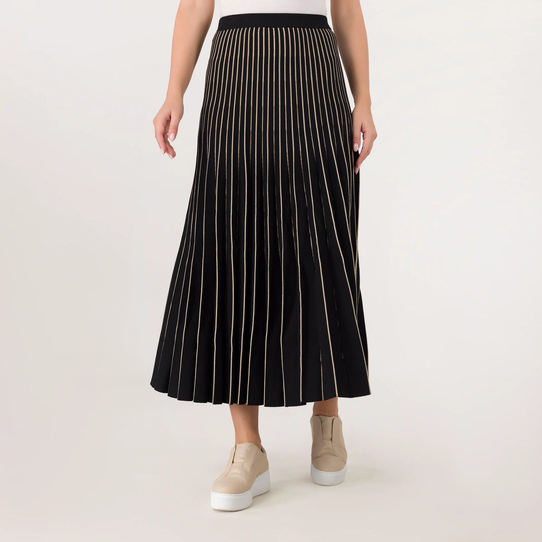 Pleated Maxi Skirt