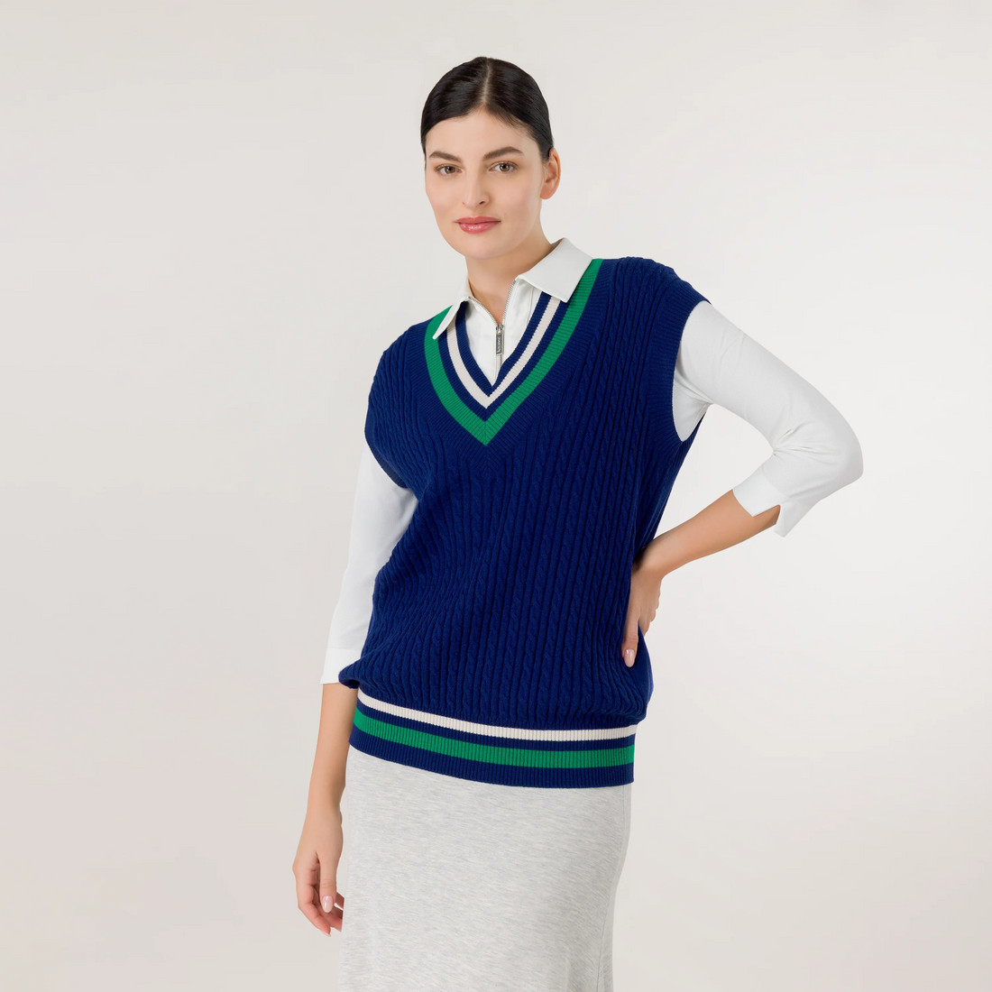 Cable Cashmere Vest