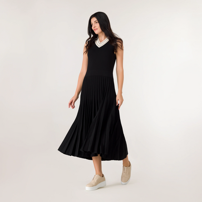 Pleated Knit Dress