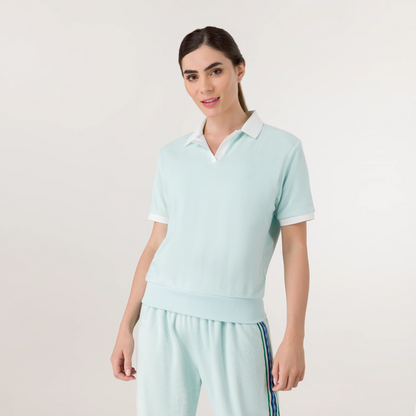 Velour Polo Top